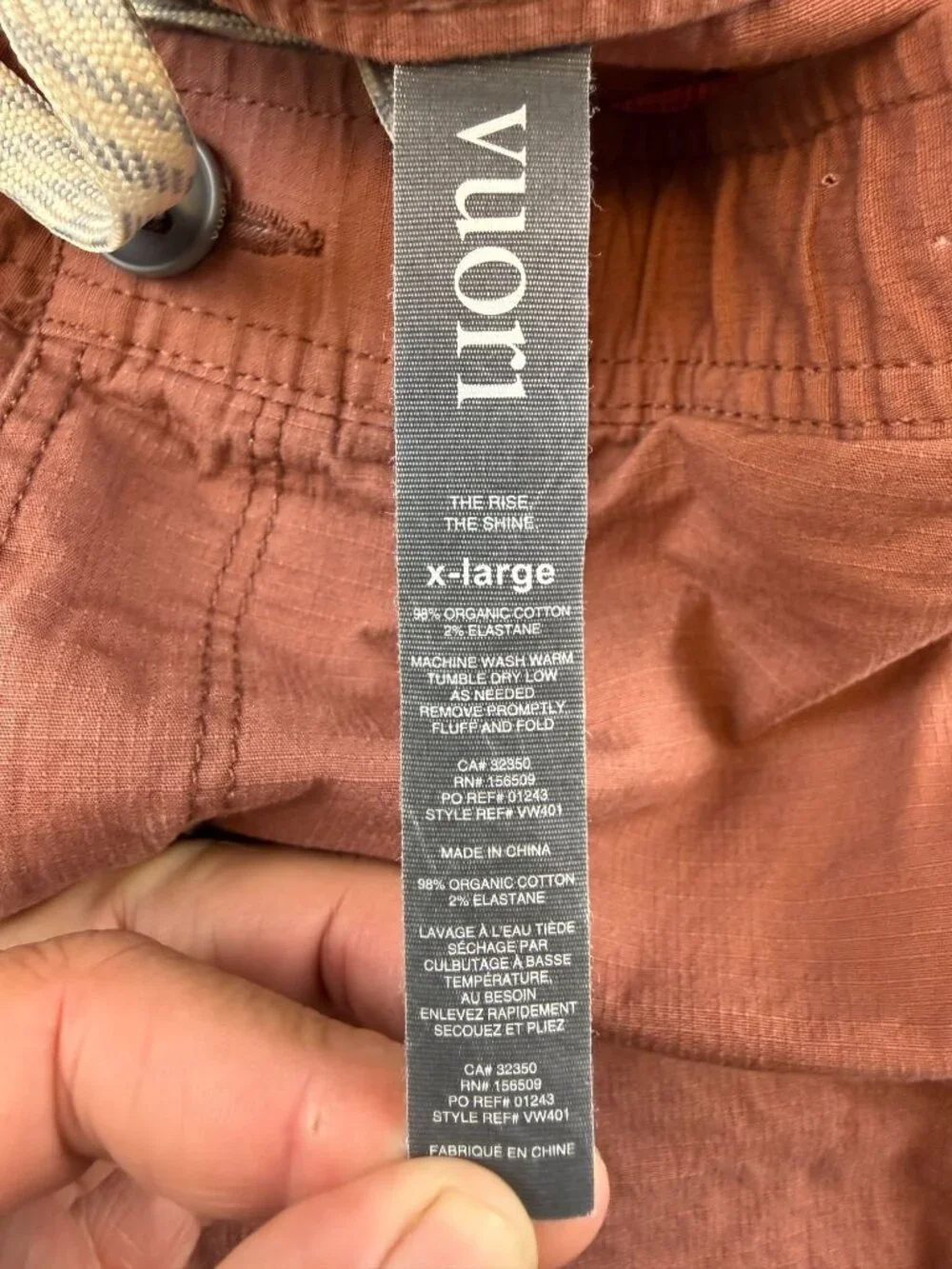 Vuori Ripstop Duraterra Pant Mens XL Climber 28" Inseam Stretch V412 - Picture 3 of 6